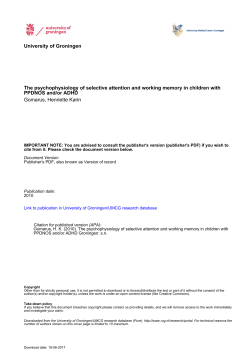 The psychophysiology of selective attention and working memory in