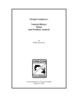 Oregon Lampreys - Natural Resources Information Management