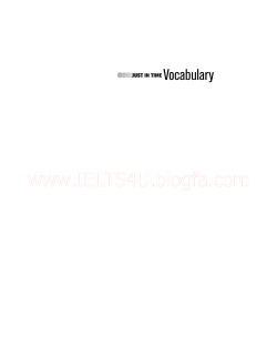 Just in Time Vocabulary - ielts