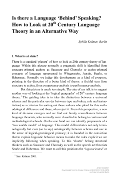 Is there a Language - Userpage