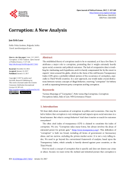 Corruption: A New Analysis - Scientific Research Publishing