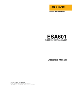 ESA601 Electrical Safety Analyzer