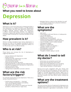 Depression - Check up from the Neck up