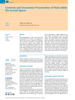 Common and Uncommon Presentation of Fluid within the Scrotal