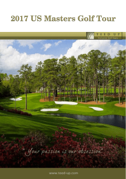 2017 US Masters Golf Tour