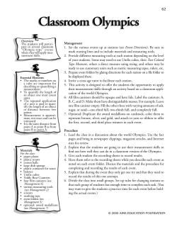 Classroom Olympics