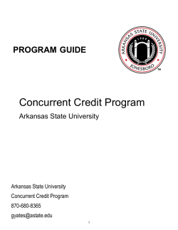 Concurrent Credit Program