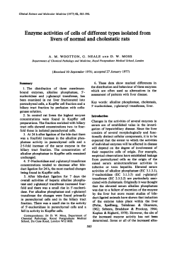 Enzyme Activities of Cells of Different Types