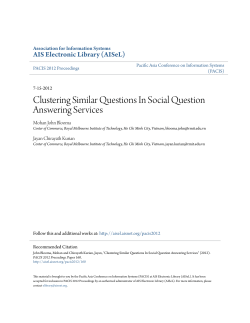 Clustering Similar Questions In Social Question Answering Services