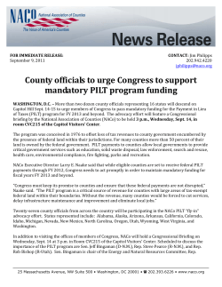 County officials to urge Congress to support mandatory PILT