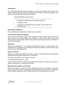 How to Write in a Business Like Way