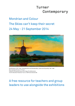 Mondrian and Colour The Skies can`t keep their secret 24 May