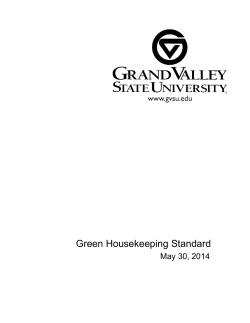 Green Housekeeping - Grand Valley State University