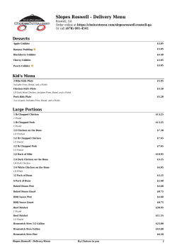 Menu - Choices To You