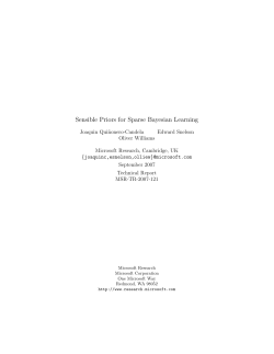 Sensible Priors for Sparse Bayesian Learning