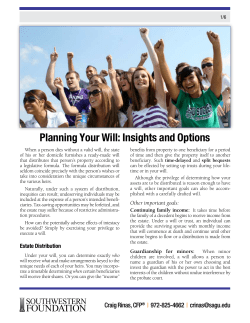 Planning Your Will: Insights and Options