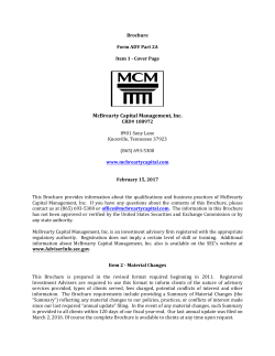 Investment Advisor Public Disclosure Statement