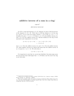 additive inverse of a sum in a ring