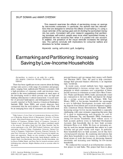 Earmarking and Partitioning: Increasing Saving by