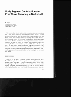 Body Segment Contributions to Free Throw Shooting in Basketball
