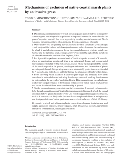 Mechanisms of exclusion of native coastal marsh plants by an