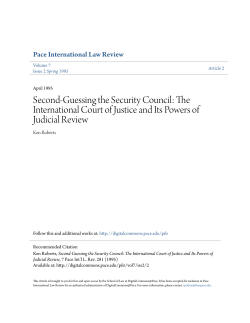 The International Court of Justice and Its Powers of Judicial Review