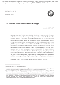 04-The French Counter Radicalization Strategy, Romain - COE-DAT