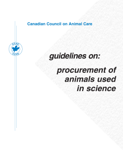 procurement of animals used in science
