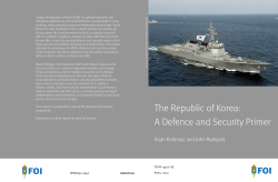 The Republic of Korea: A Defence and Security Primer.