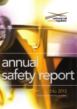 Annual Safety Report 2012&ndash;2013 - Office of the National Rail Safety
