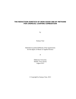 THE REDUCTION KINETICS OF IRON OXIDE ORE BY METHANE