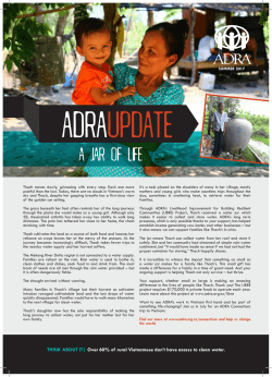 A JAR OF LIFE - ADRA New Zealand