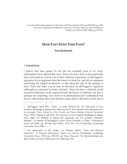 HOW FAST DOES TIME PASS?