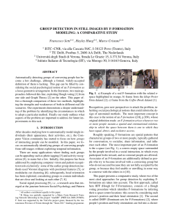 GROUP DETECTION IN STILL IMAGES BY F-FORMATION