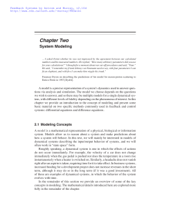 Chapter Two - Control and Dynamical Systems
