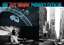DW JAZZ DRUMS&reg; PRODUCT CATALOG