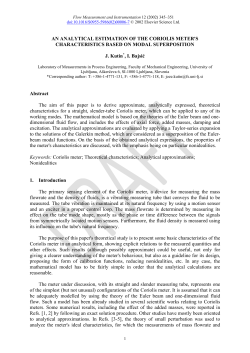 AN ANALYTICAL ESTIMATION OF THE CORIOLIS