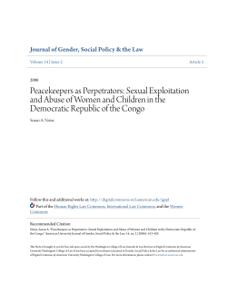 Peacekeepers as Perpetrators - Digital Commons @ American