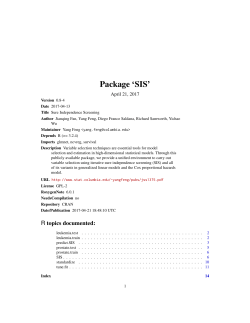 Package `SIS`