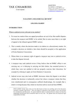 Taxation and Judicial Review