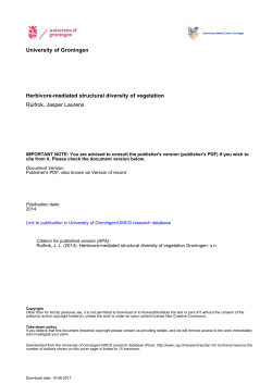 University of Groningen Herbivore-mediated structural