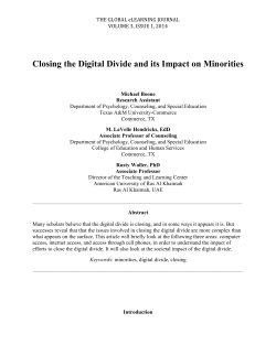 Closing the Digital Divide and its Impact on Minorities
