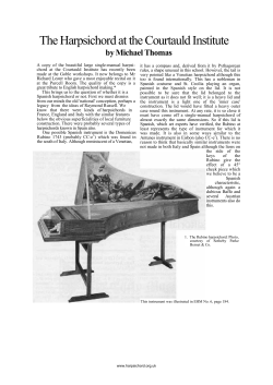 The Harpsichord at the Courtauld Institute