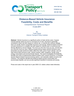 Distance-Based Vehicle Insurance Feasibility, Costs and Benefits