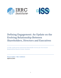 Defining Engagement: An Update on the Evolving