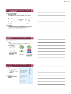 An Example of a Polar Reaction: Addition of H2O to Ethylene An