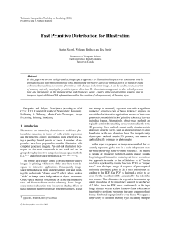 Fast Primitive Distribution for Illustration