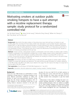 Motivating smokers at outdoor public smoking hotspots to have a