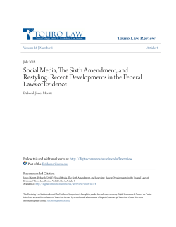 Social Media, The Sixth Amendment, and Restyling: Recent