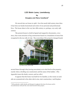 125 Stein Lane, Lewisburg - Union County Historical Society